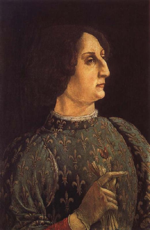 Pollaiuolo, Piero Portrat of Galeas-Maria Sforza Germany oil painting art